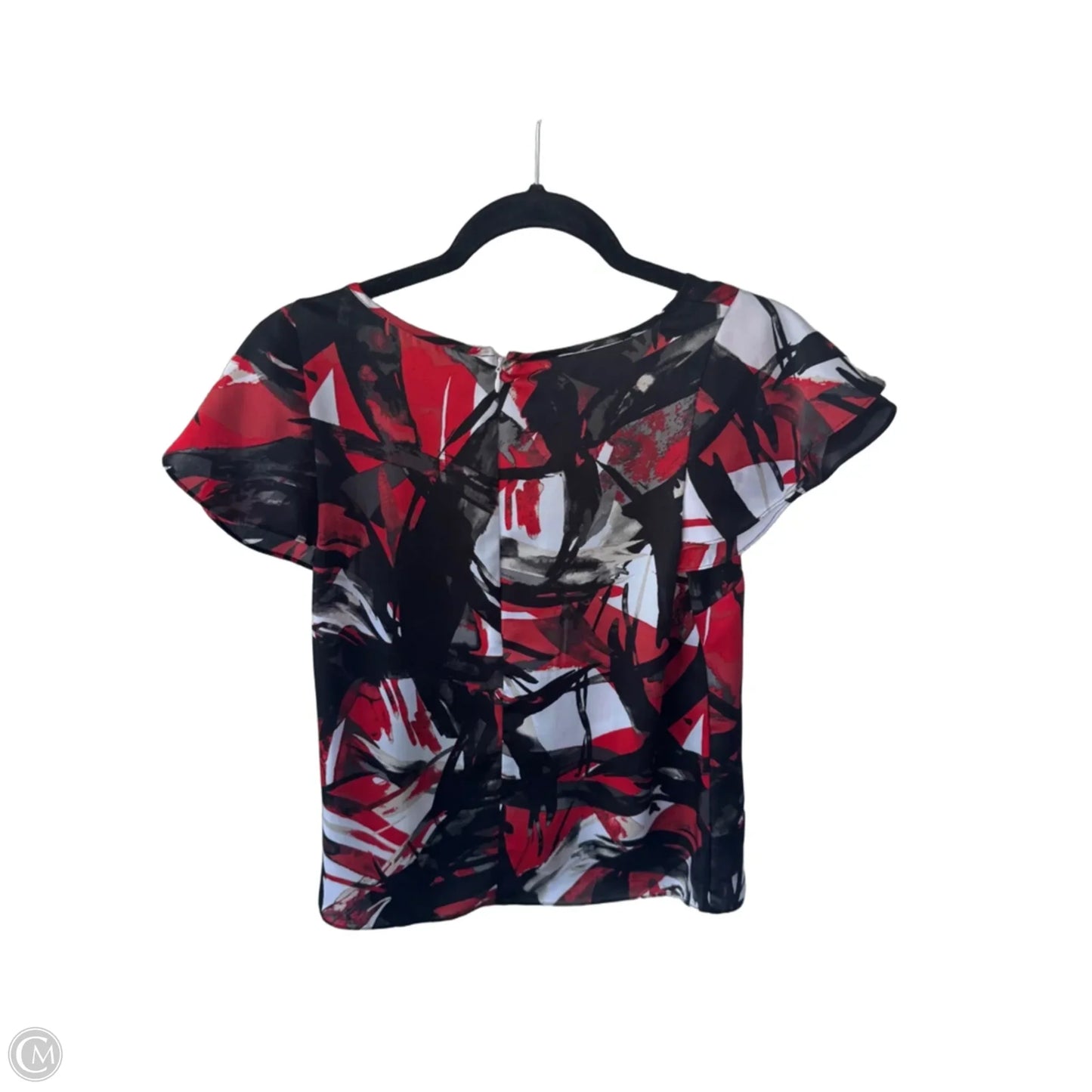 Top Short Sleeve By Michael By Michael Kors In Black & Red, Size: S