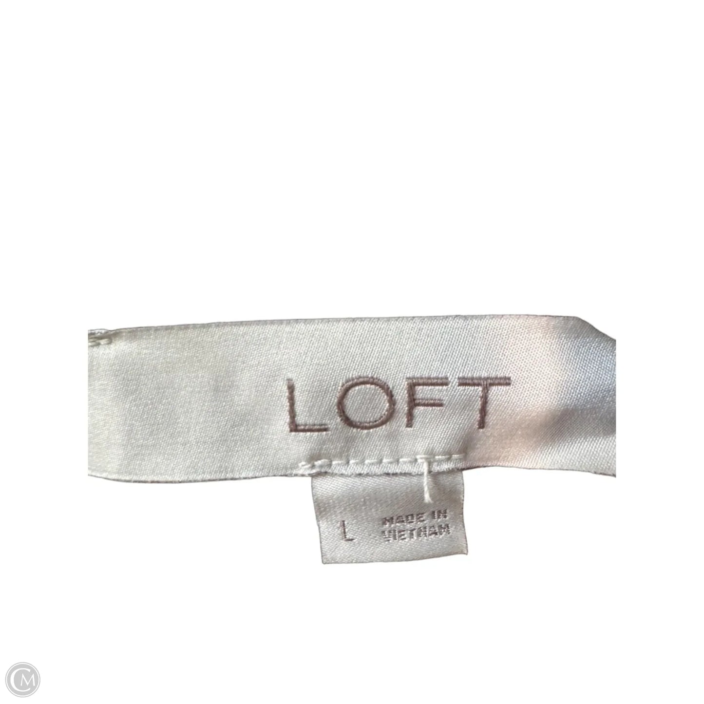 Top Sleeveless By Loft In Black & White, Size: L