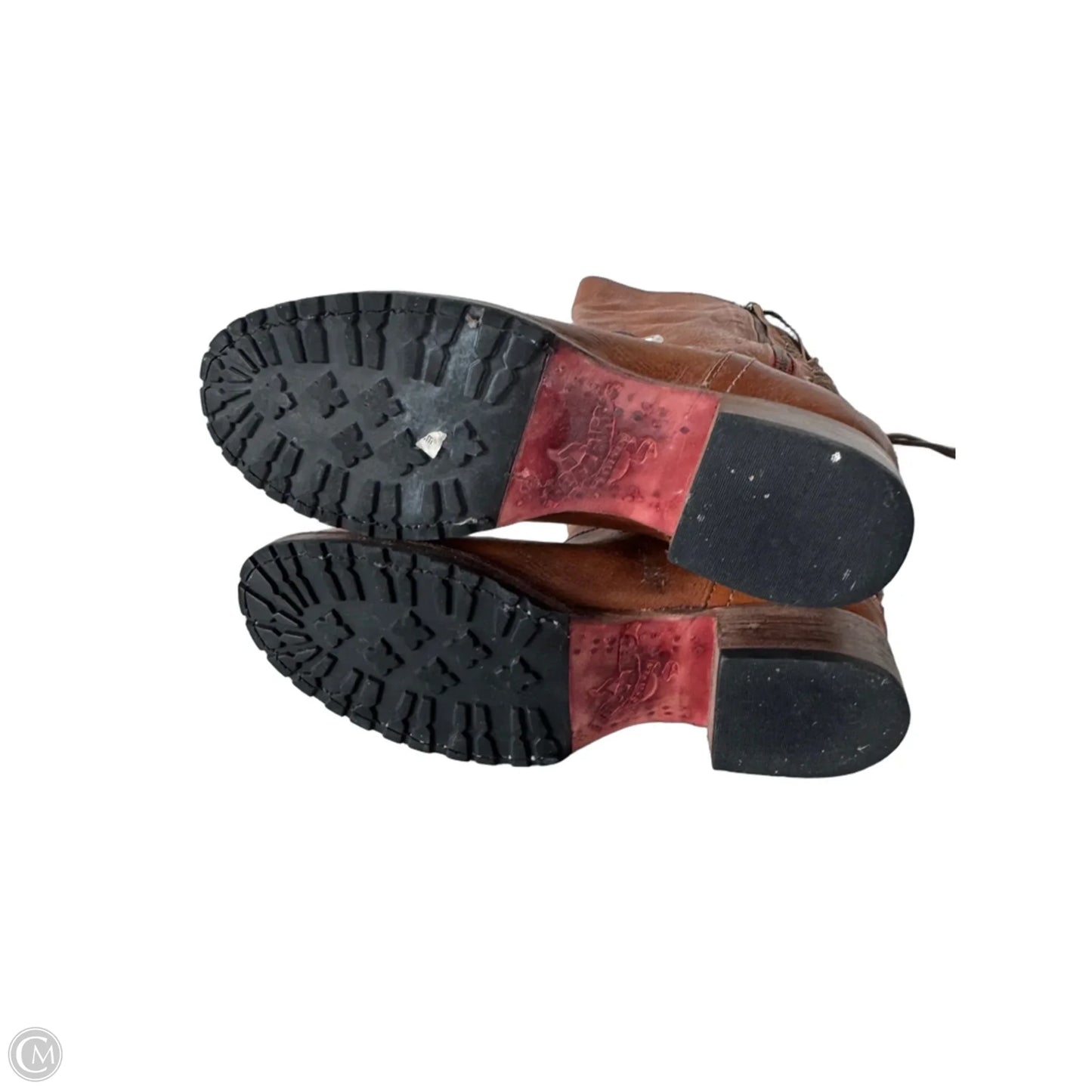 Boots Knee Heels By Freebird In Brown, Size: 8