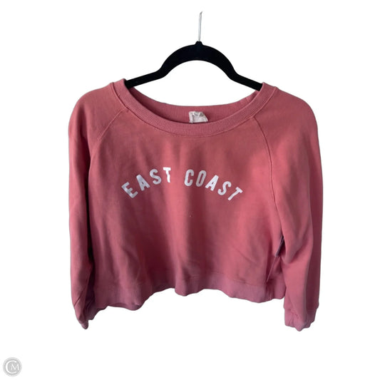 Sweatshirt Crewneck By Cmb In Orange & White, Size: Xs