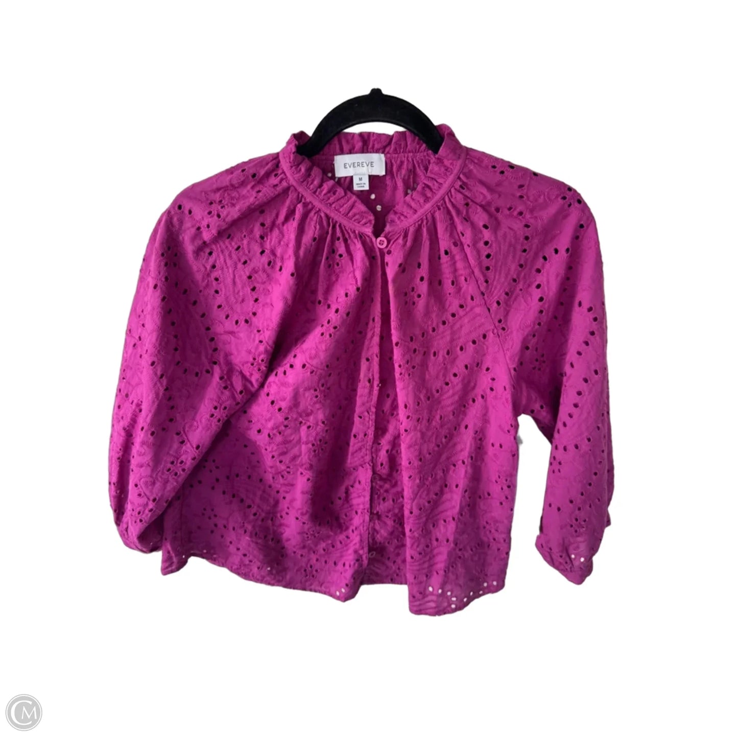 Top Long Sleeve By Evereve In Pink, Size: M