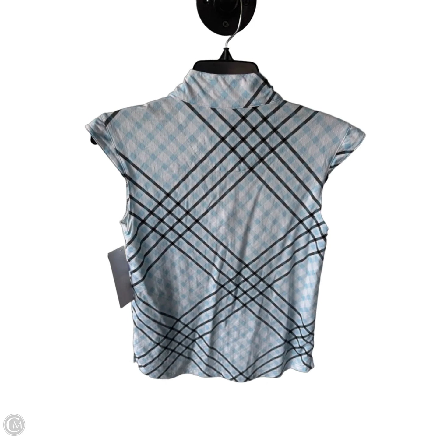 Athletic Top Short Sleeve By Cmc In Blue & White, Size: S