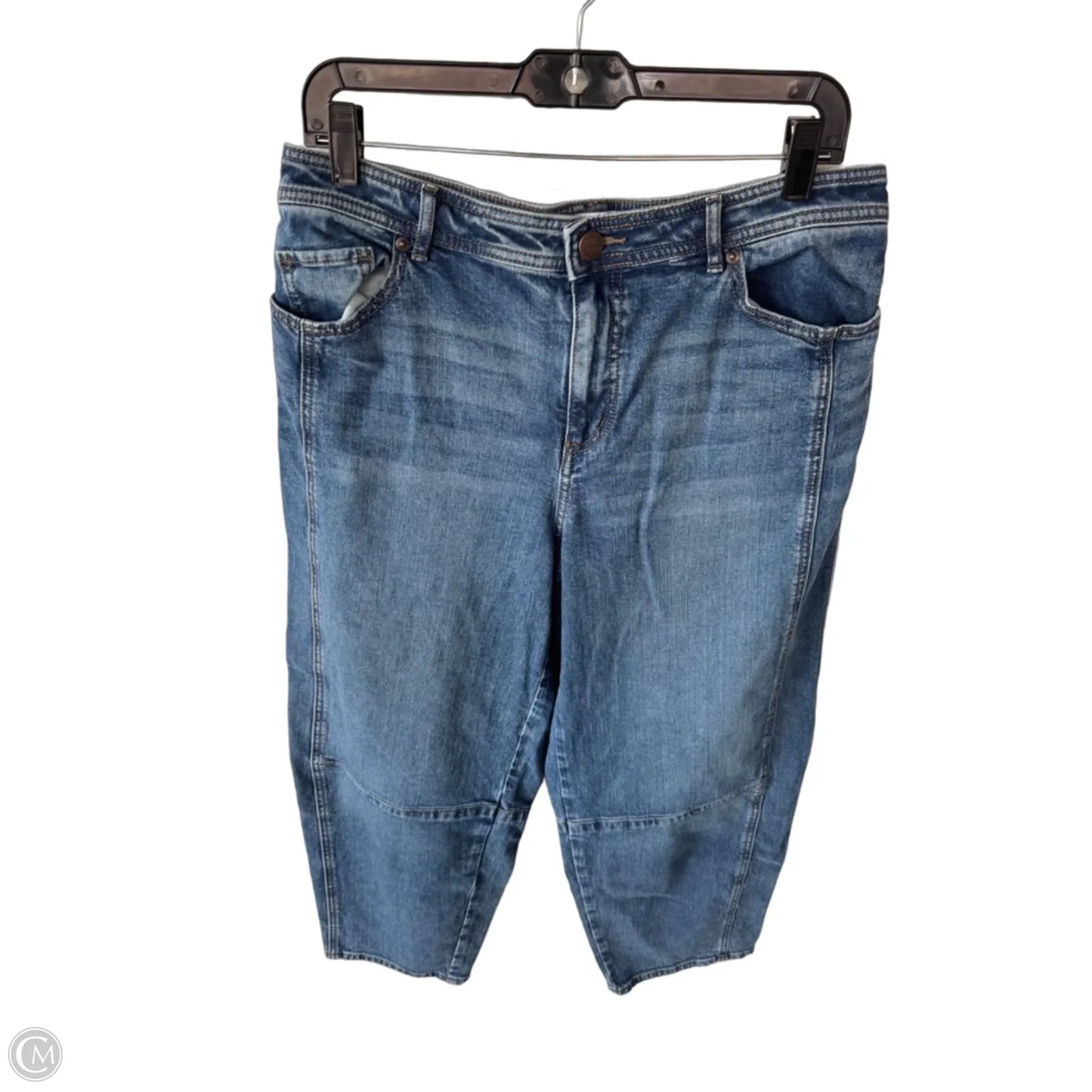 Jeans Straight By Loft In Blue Denim, Size: 10