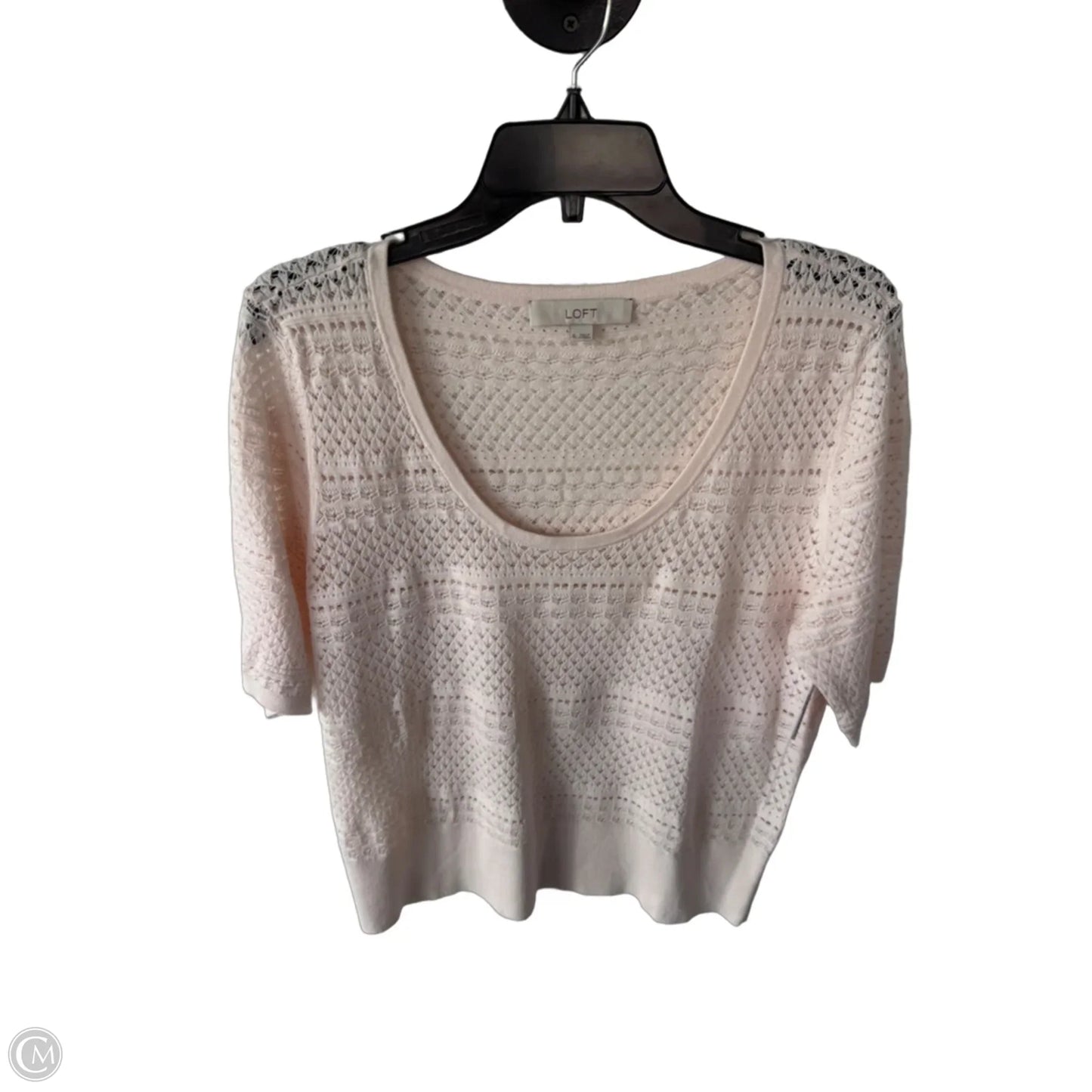 Sweater Short Sleeve By Loft In Pink, Size: Xl