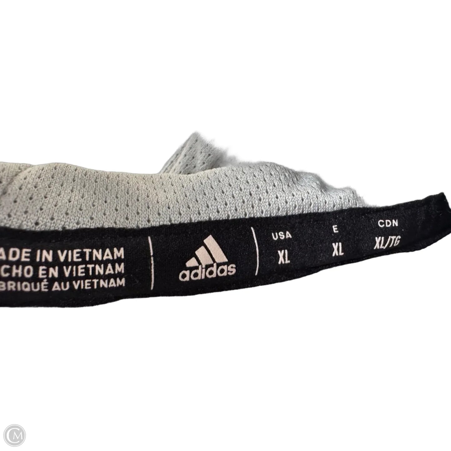 Athletic Sweatshirt Hoodie By Adidas In Grey, Size: Xl