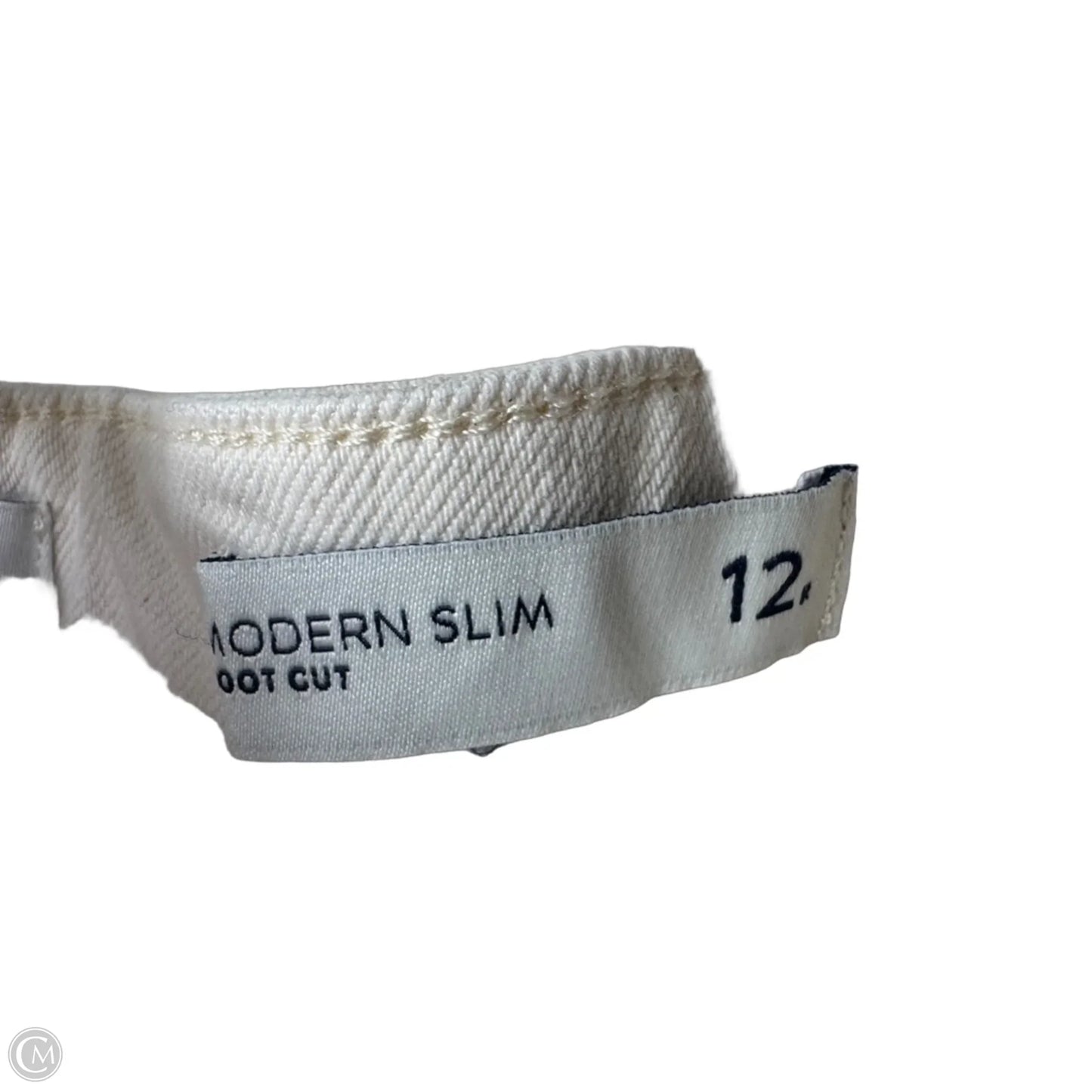 Jeans Boot Cut By J. Jill In Cream Denim, Size: 12