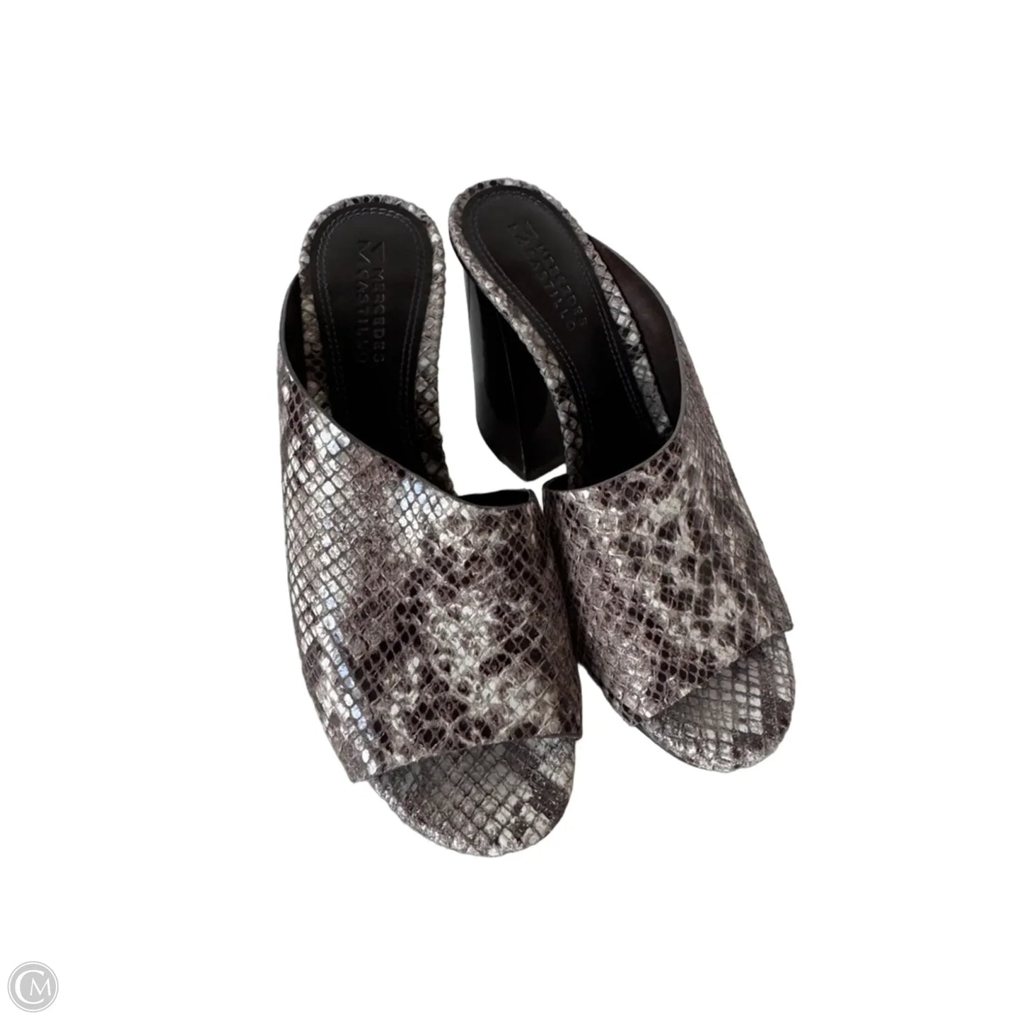 Shoes Heels Block By Cma In Brown & White, Size: 7