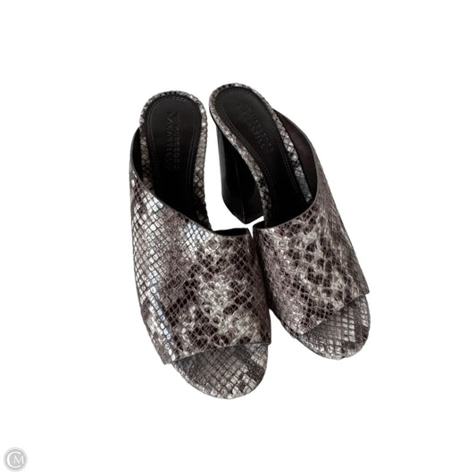 Shoes Heels Block By Cma In Brown & White, Size: 7