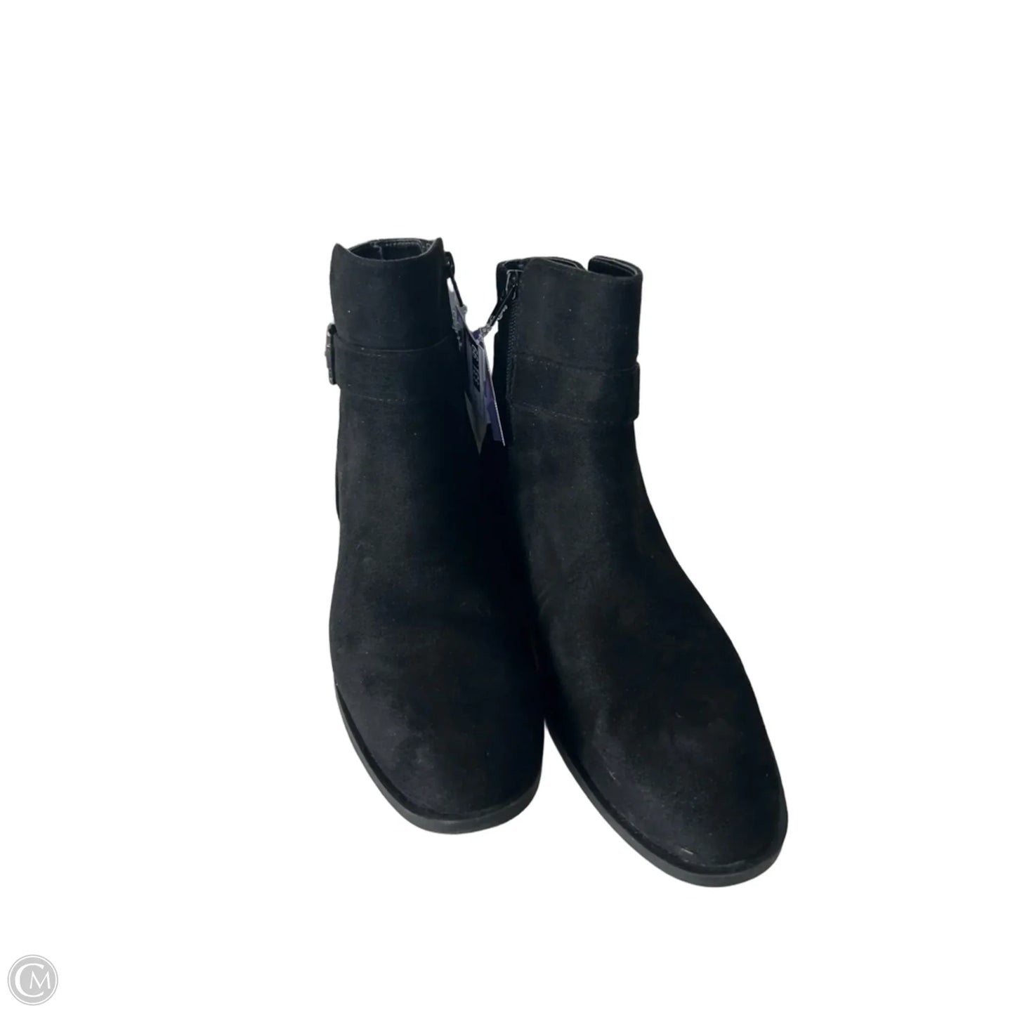 Boots Ankle Flats By Nine West In Black, Size: 9.5