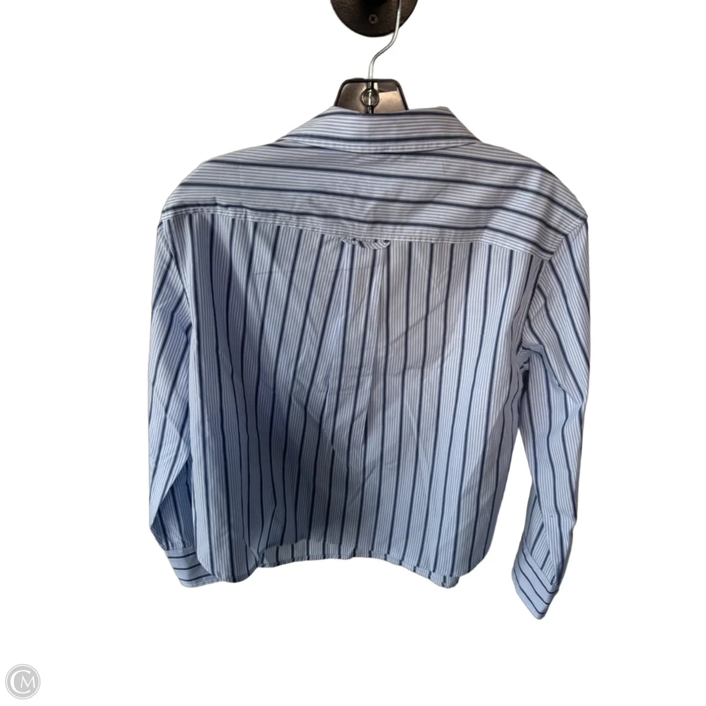 Top Long Sleeve By Talbots In Blue & White, Size: Sp