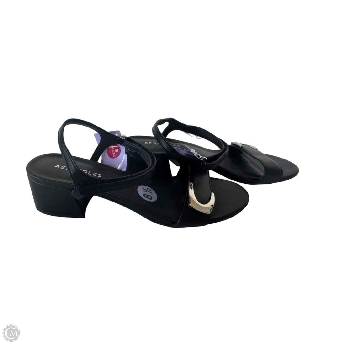 Sandals Heels Block By Aerosoles In Black, Size: 8.5