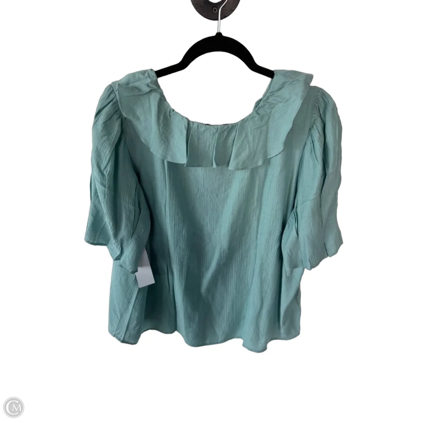 Top Short Sleeve By Loft In Blue, Size: Xl