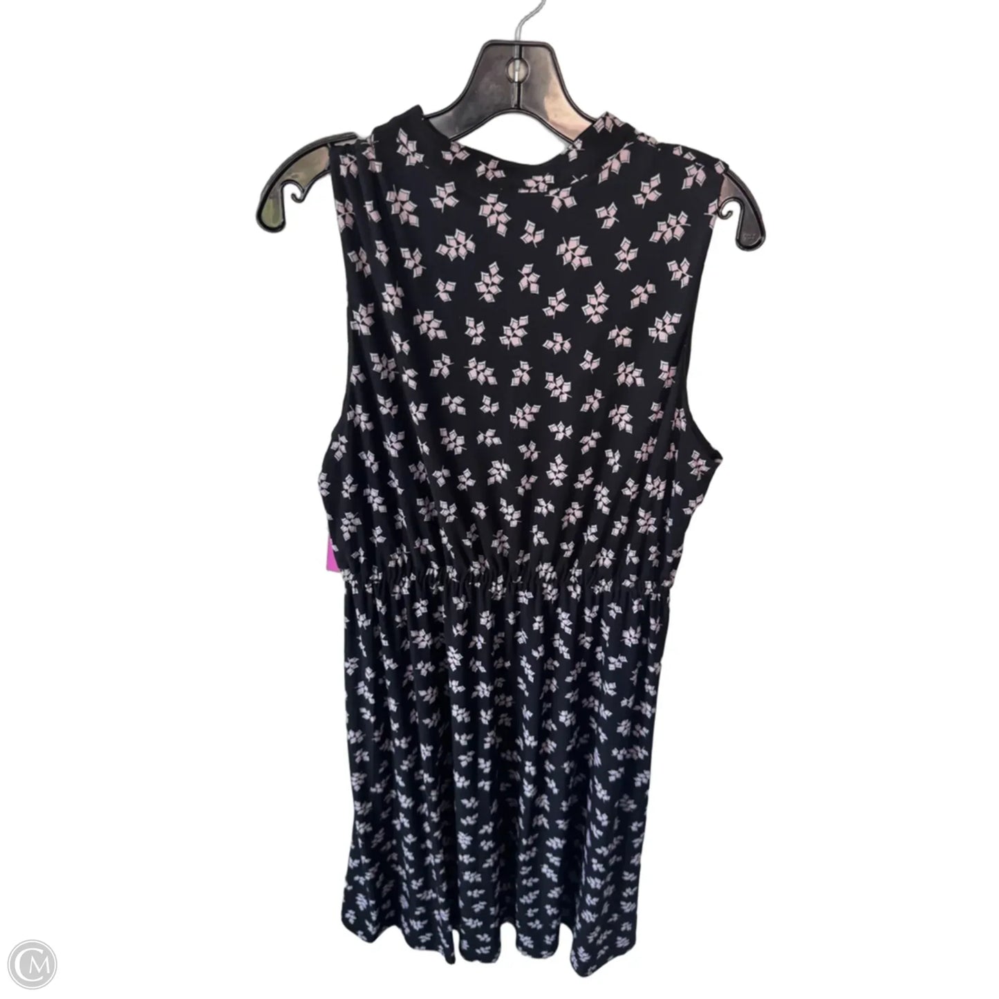 Dress Casual Midi By Anne Klein In Black & Pink, Size: L