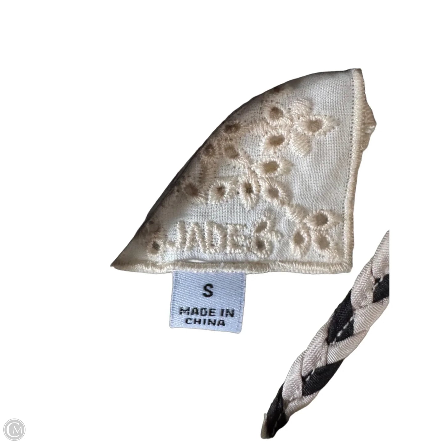Top 3/4 Sleeve Designer By Johnny Was In Black & Cream, Size: S