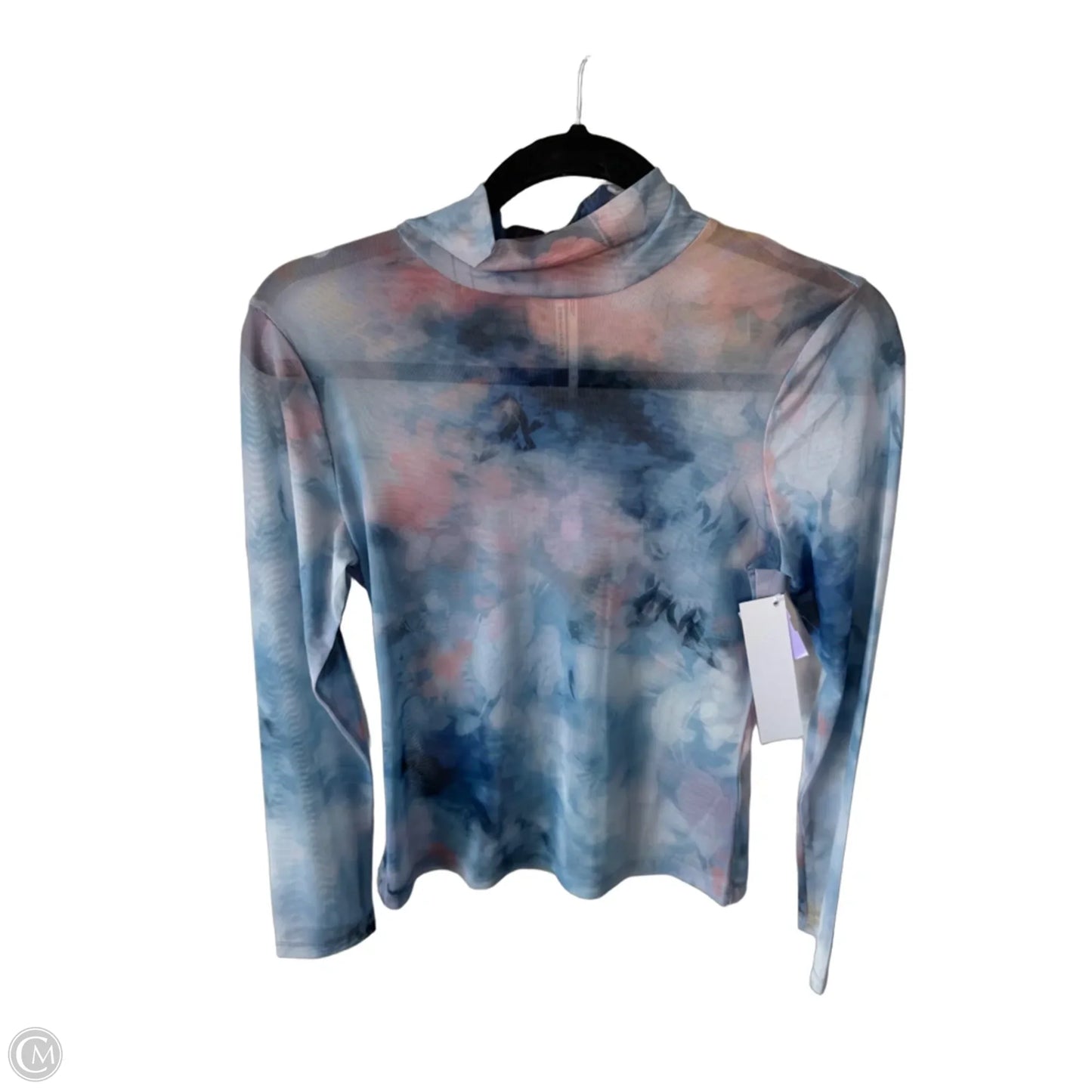 Top Long Sleeve By Anthropologie In Blue & White, Size: S