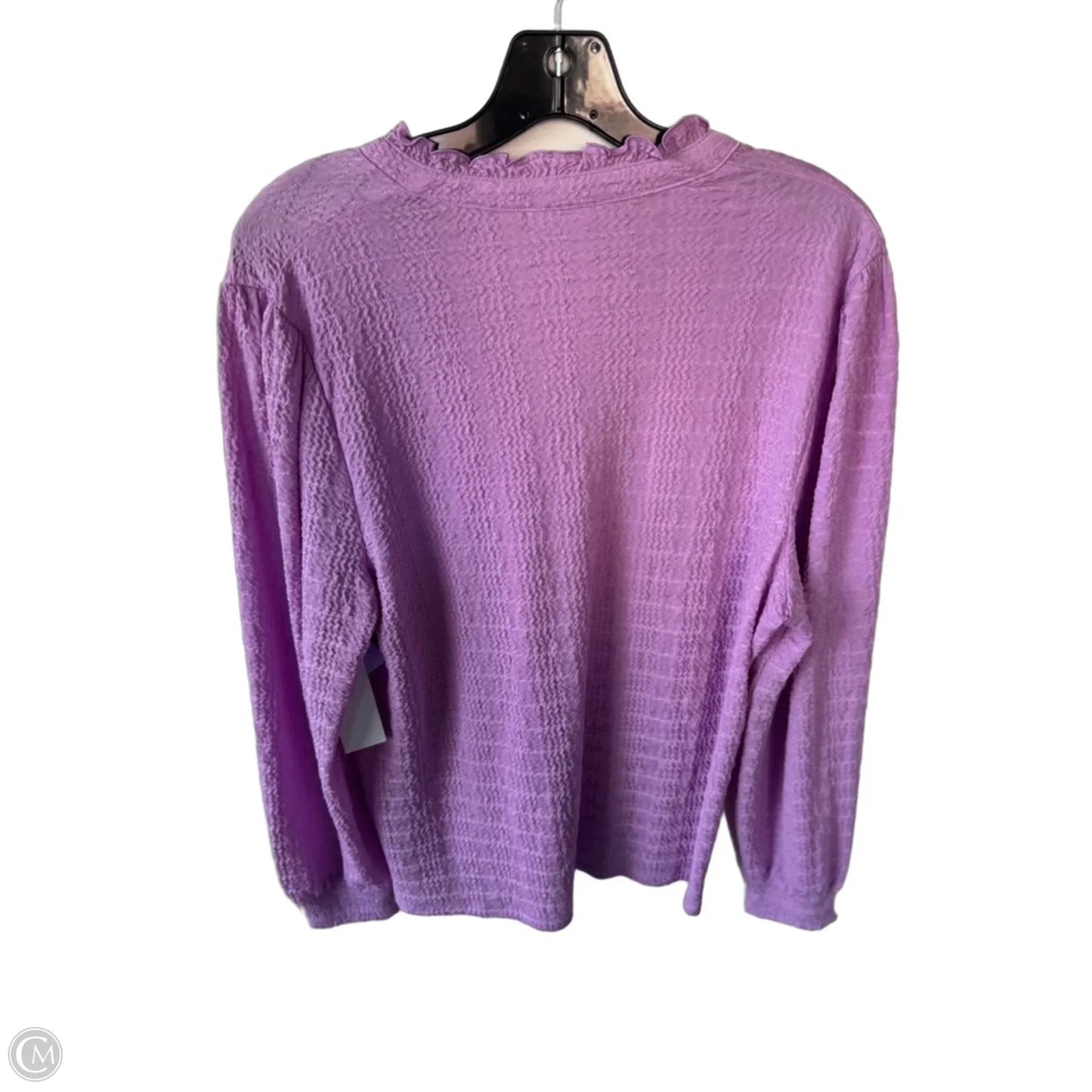 Top Long Sleeve By Chicos In Purple, Size: L