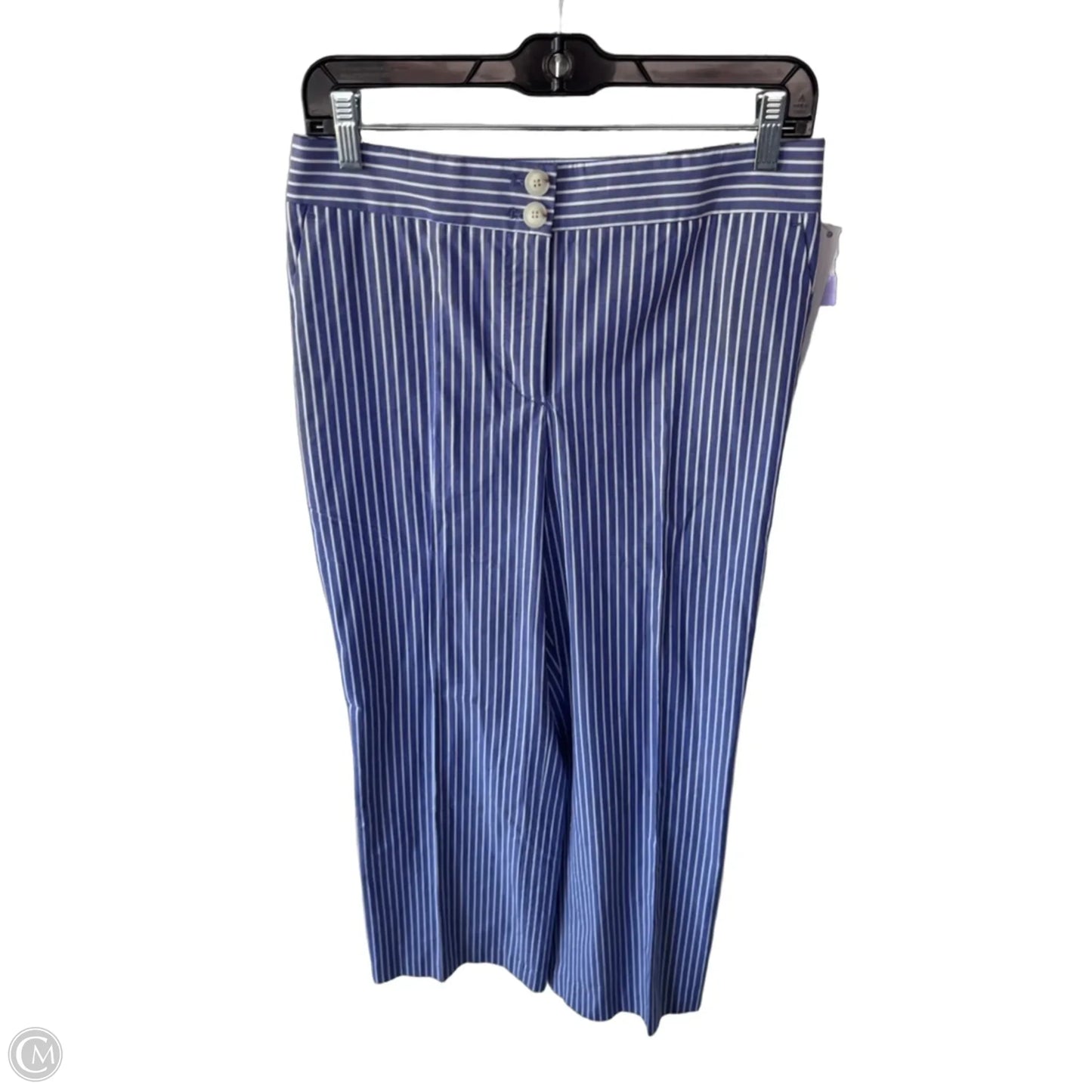 Pants Wide Leg By Talbots In Blue & White, Size: 4p