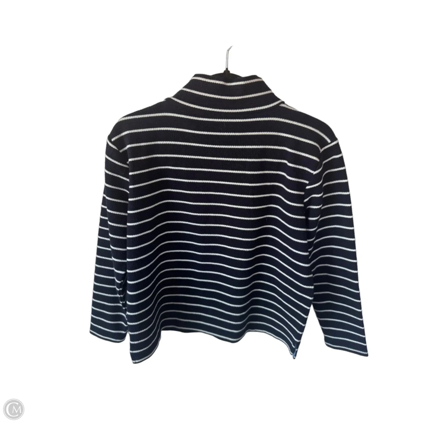 Top Long Sleeve By Talbots In Blue & White, Size: Sp