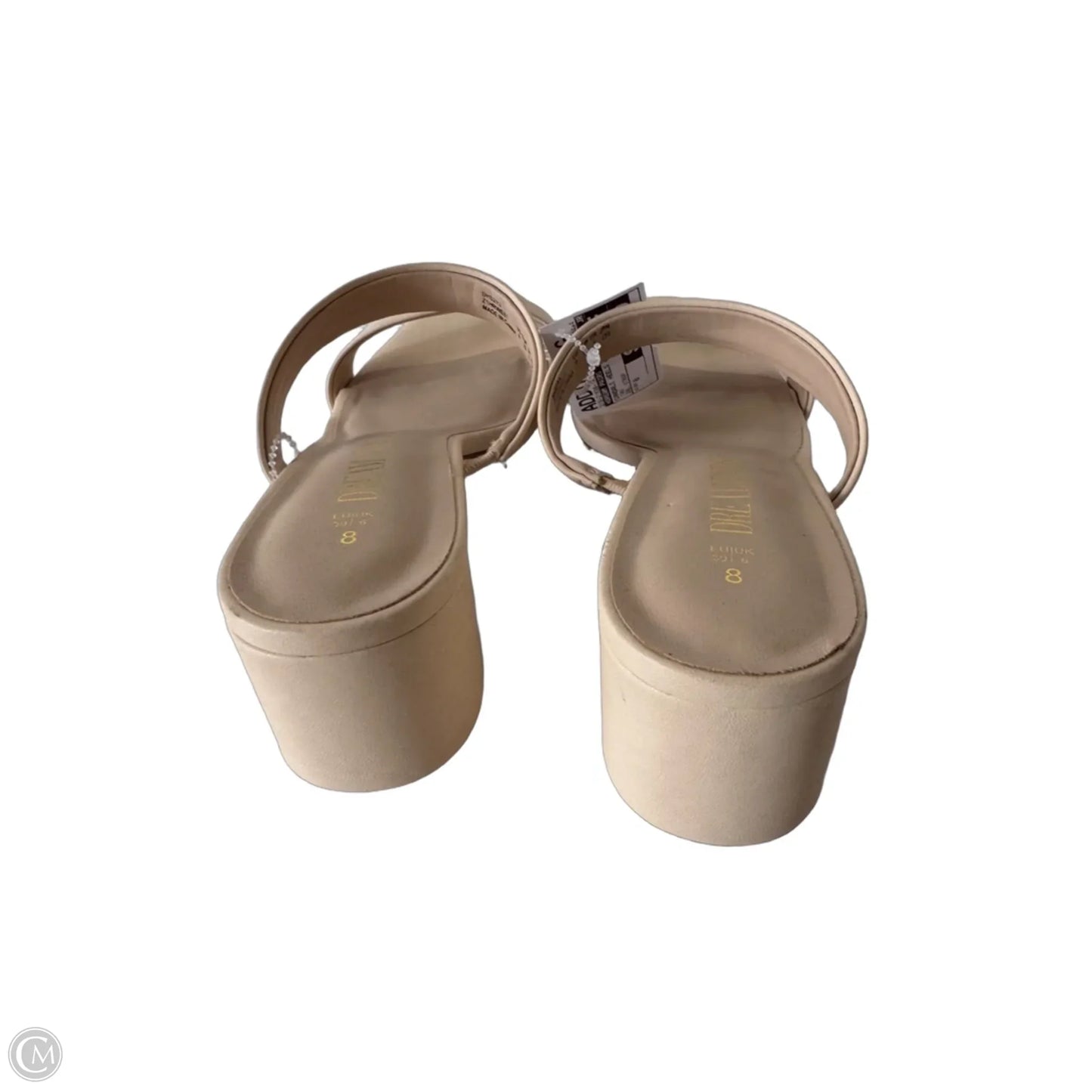 Sandals Heels Block By Dream Pairs In Tan, Size: 8