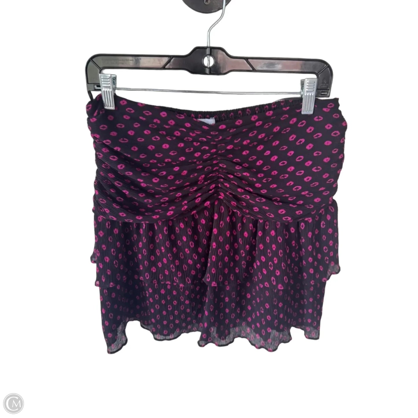 Skirt Mini & Short By Lucy Paris In Black & Pink, Size: 12