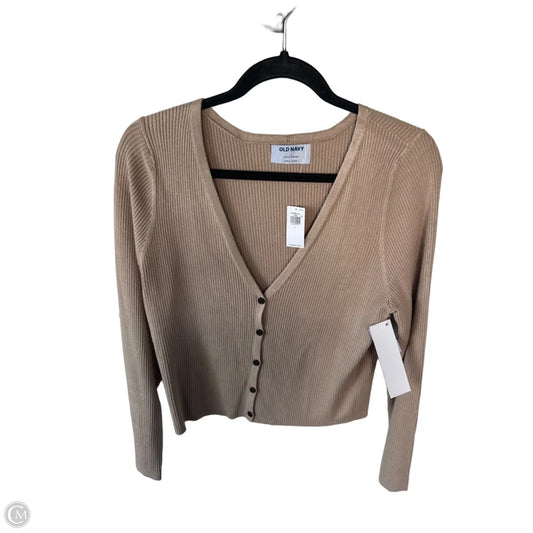 Sweater Cardigan By Old Navy In Tan, Size: L