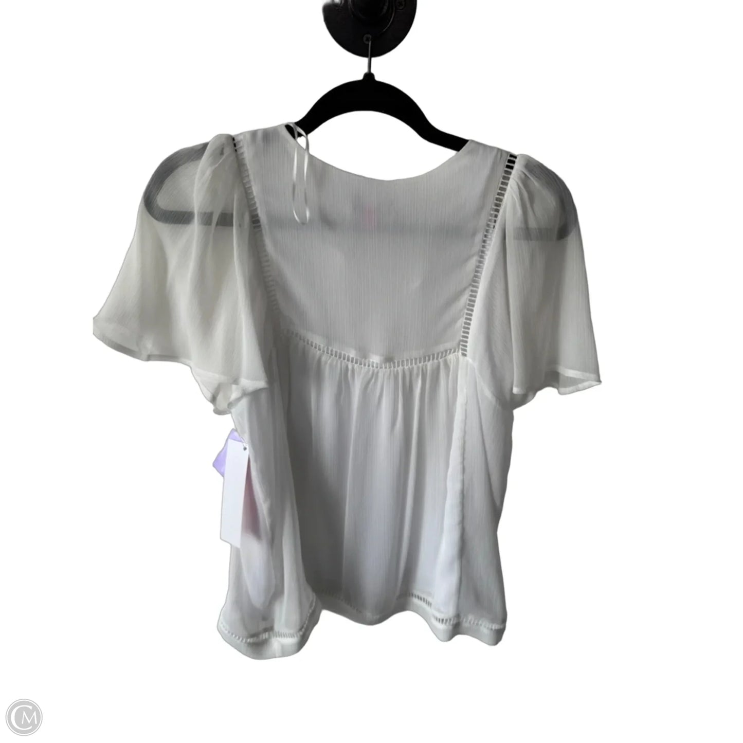 Top Short Sleeve By Vince Camuto In White, Size: Xs