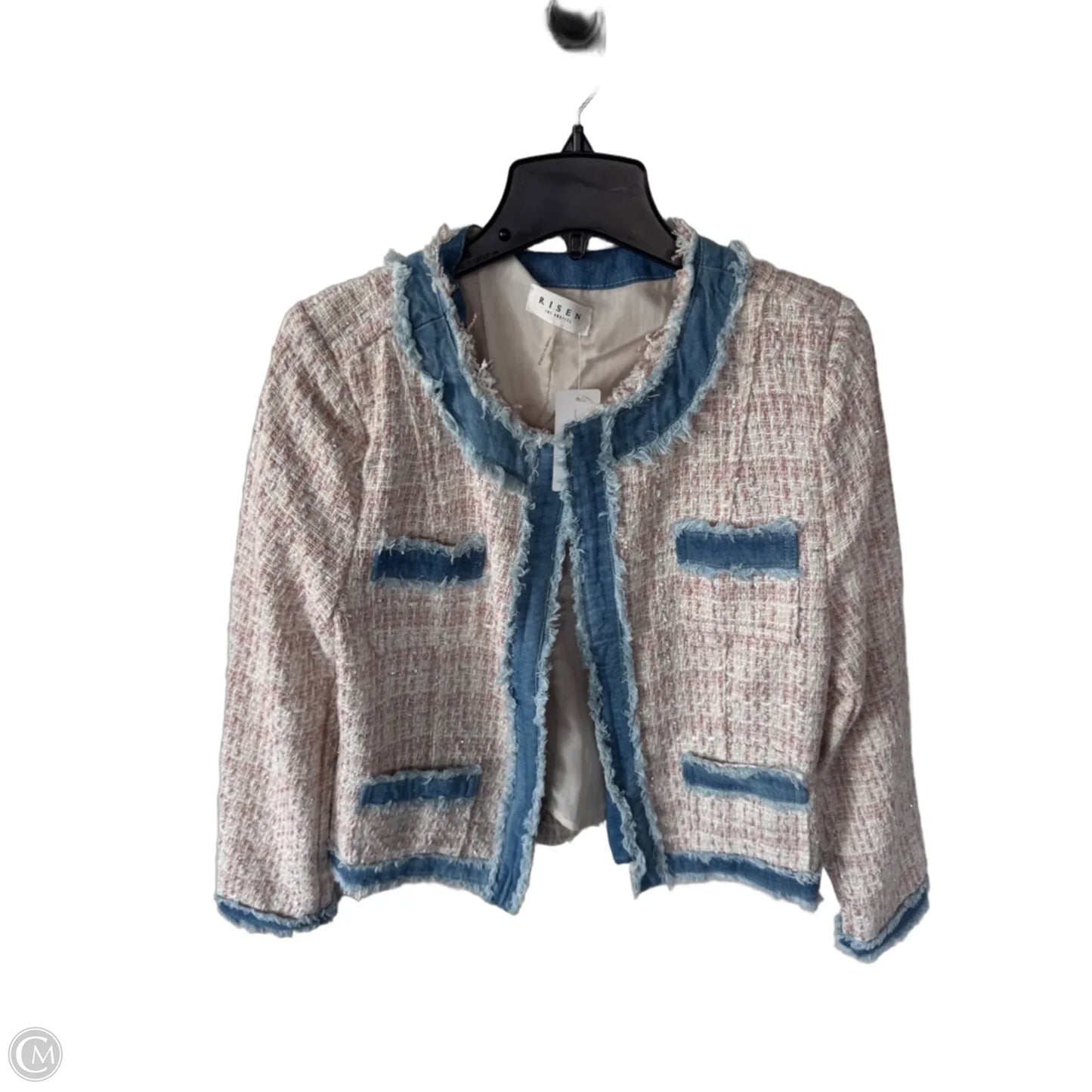 Blazer By Risen In Blue & Pink, Size: M