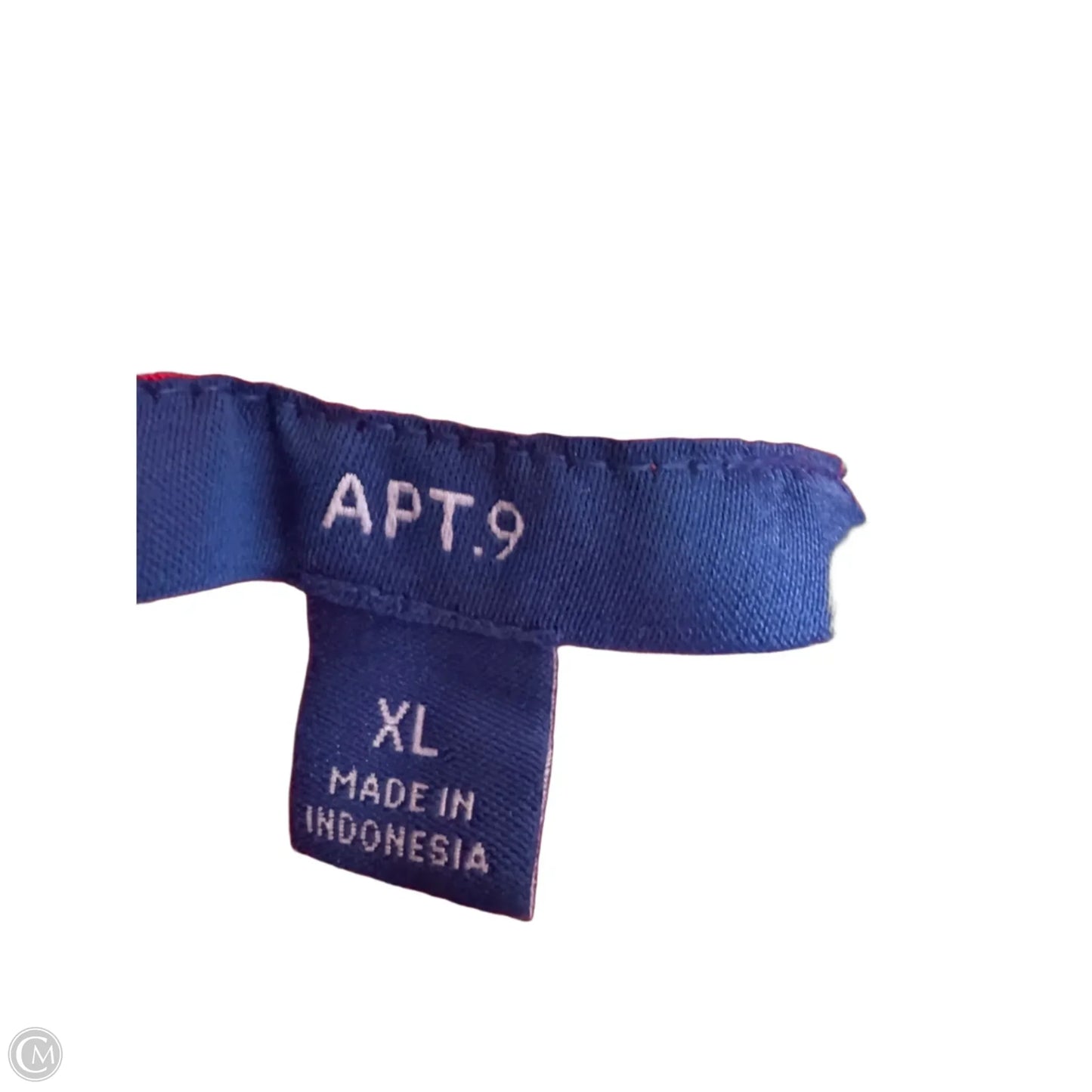 Top Short Sleeve By Apt 9 In Red, Size: Xl