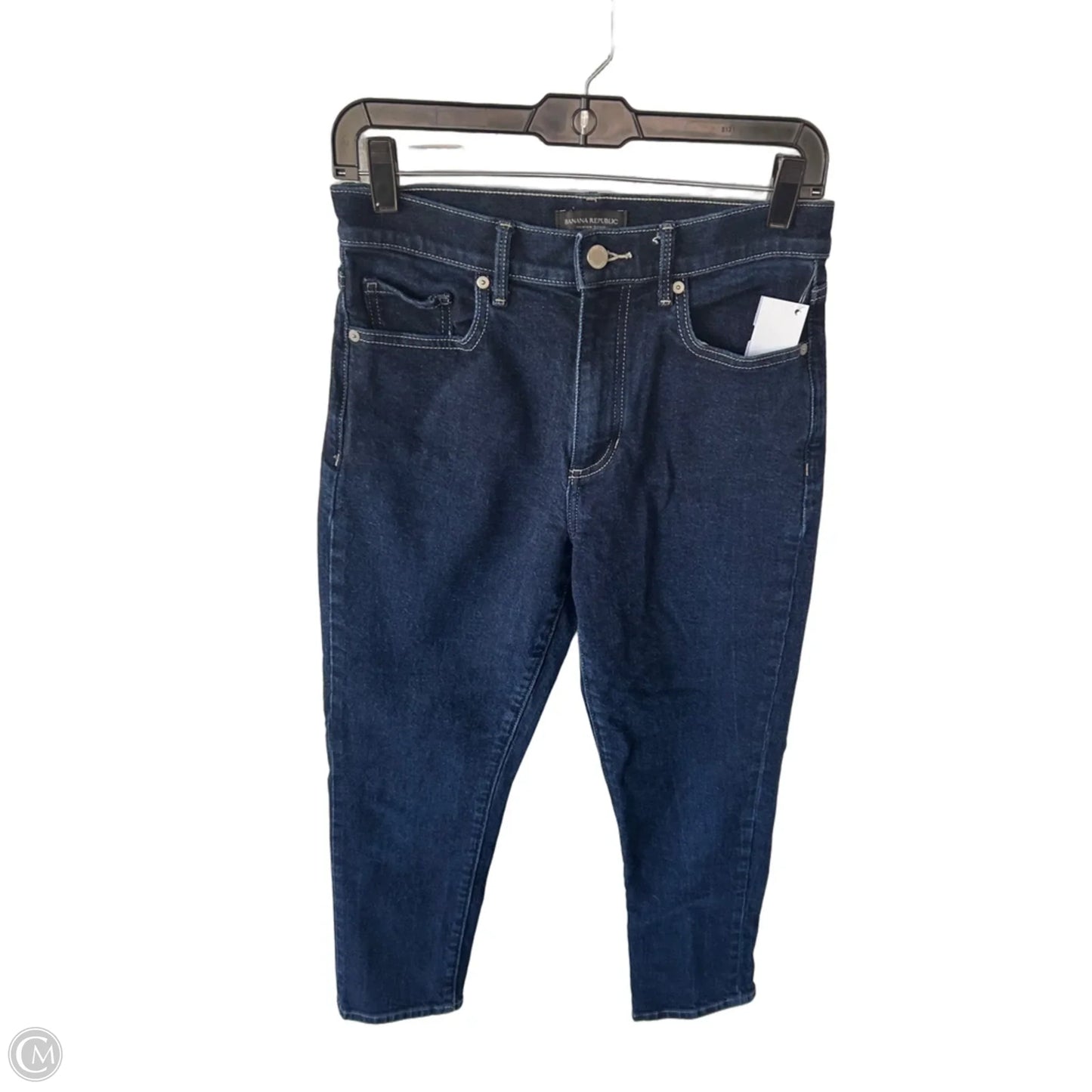 Jeans Straight By Banana Republic In Blue Denim, Size: 4