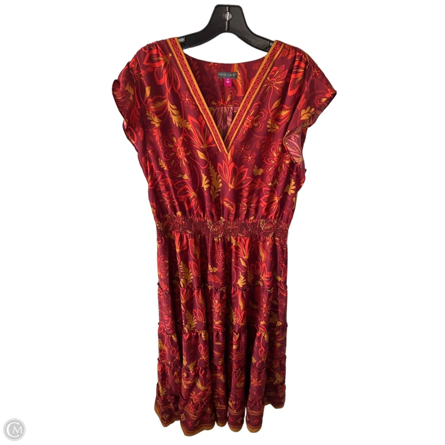 Dress Party Midi By Vince Camuto In Orange & Red, Size: Xl