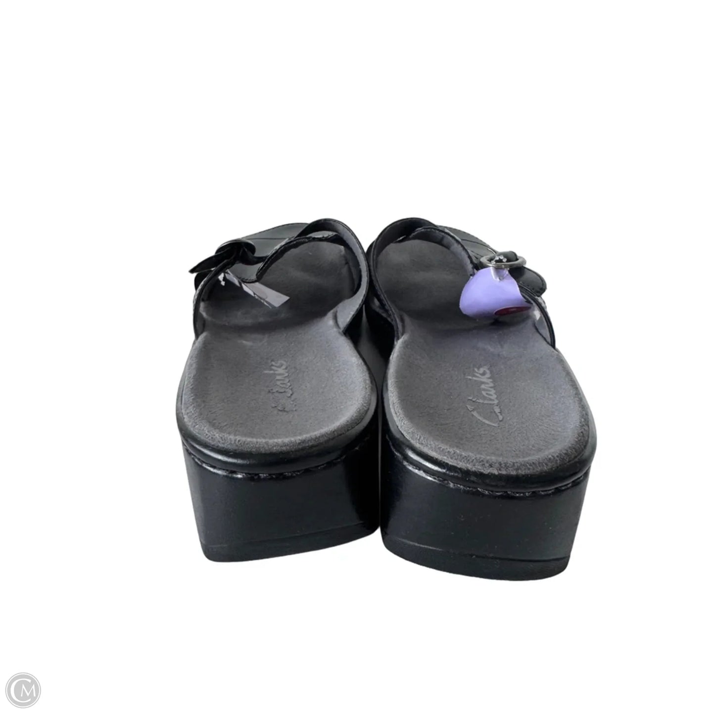 Sandals Flats By Clarks In Black, Size: 10