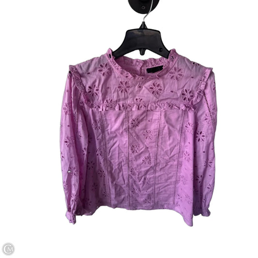 Top Long Sleeve By J. Crew In Purple, Size: S