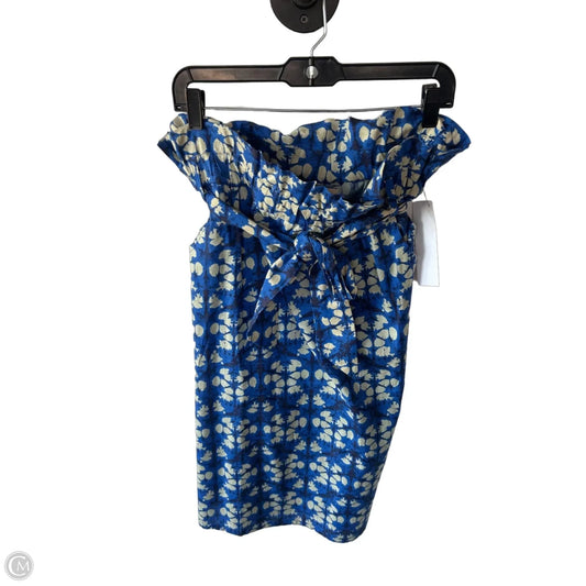 Skirt Midi By Porridge In Blue & Cream, Size: 12