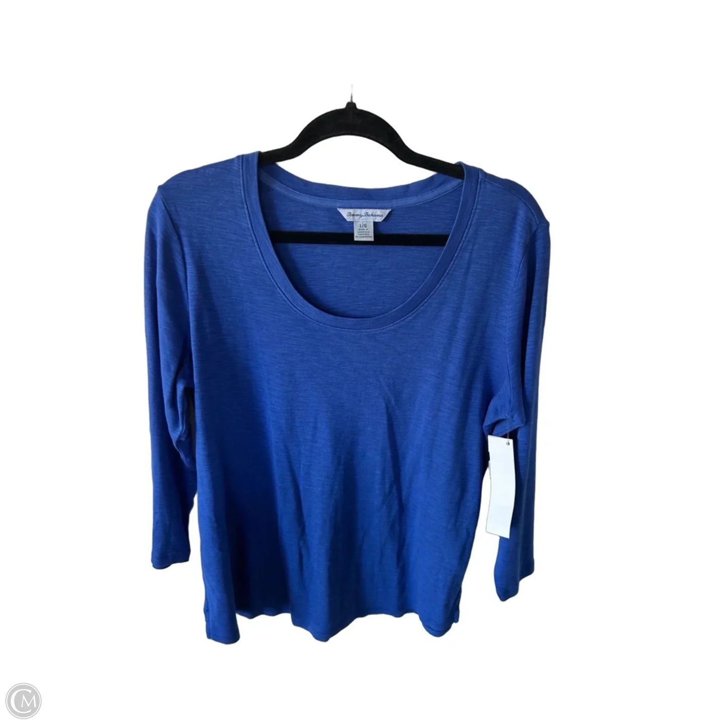 Top Long Sleeve Basic By Tommy Bahama In Blue, Size: L