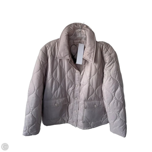 Jacket Puffer & Quilted By Chicos In Tan, Size: L