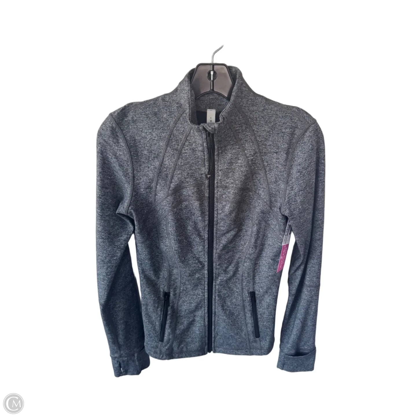 Athletic Sweatshirt Collar By Lululemon In Black & Grey, Size: S