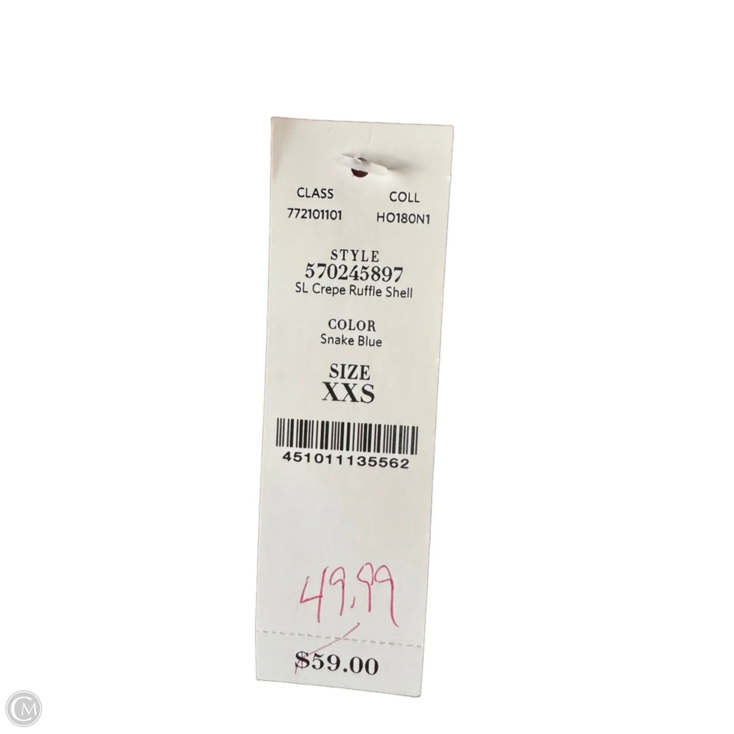 Top Sleeveless By White House Black Market In Blue, Size: Xxs
