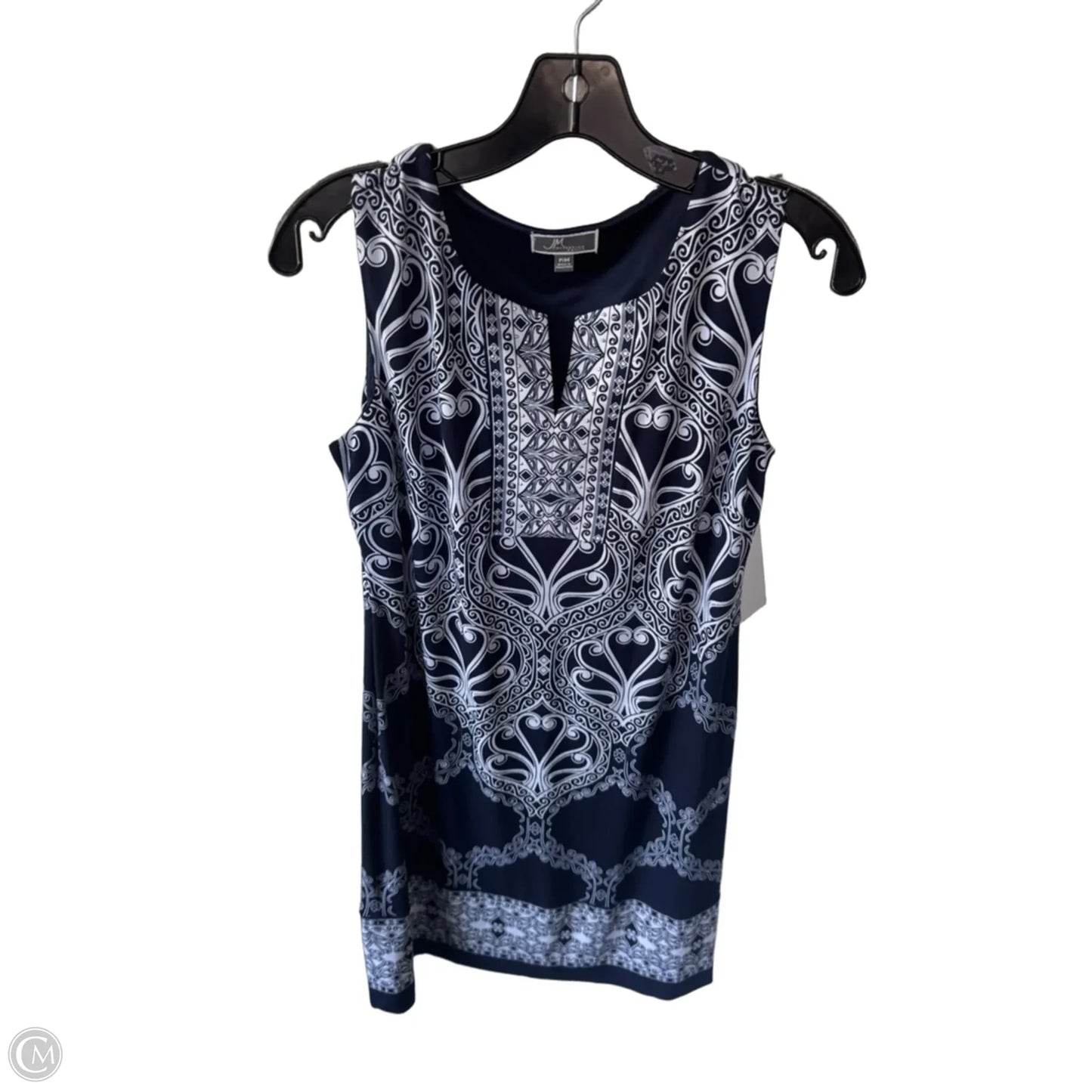 Dress Casual Midi By Jm Collections In Blue & White, Size: Mp