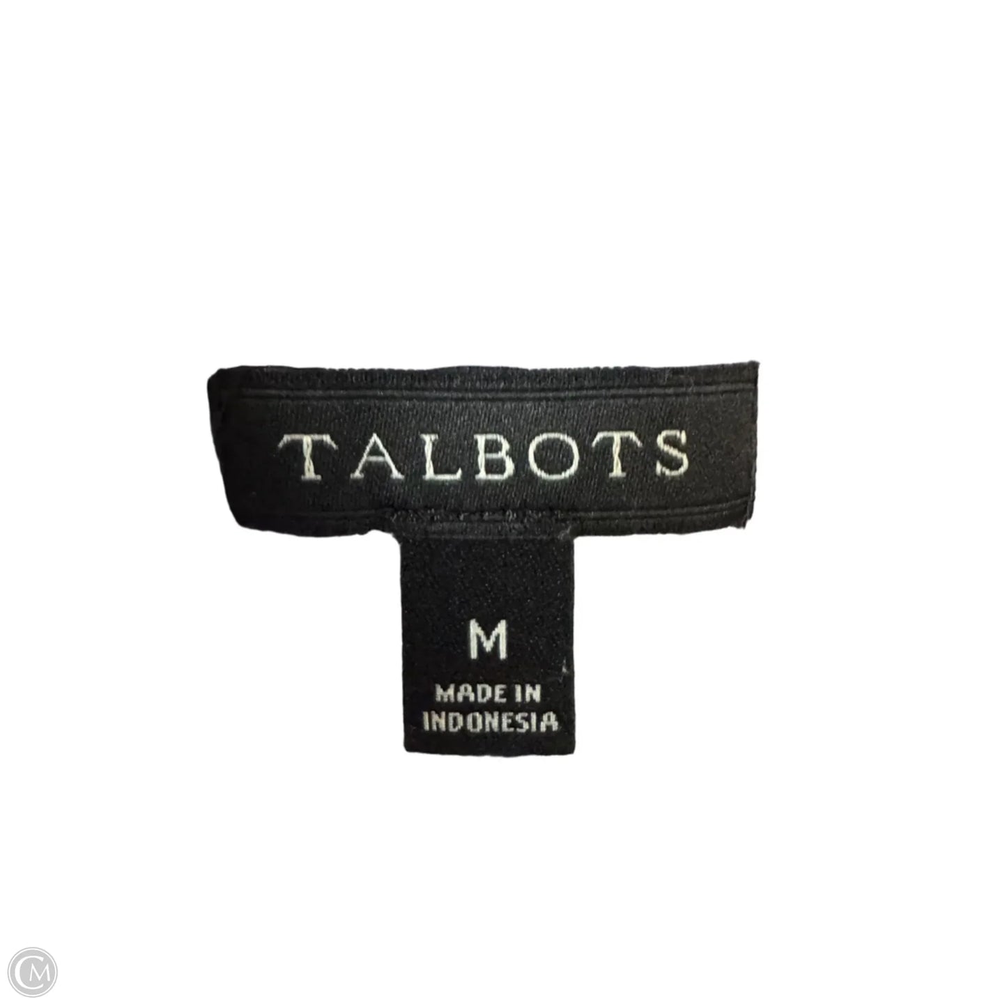 Top Long Sleeve By Talbots In Blue & White, Size: M