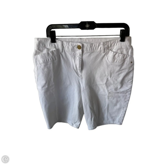 Shorts By Chicos In White Denim, Size: 12