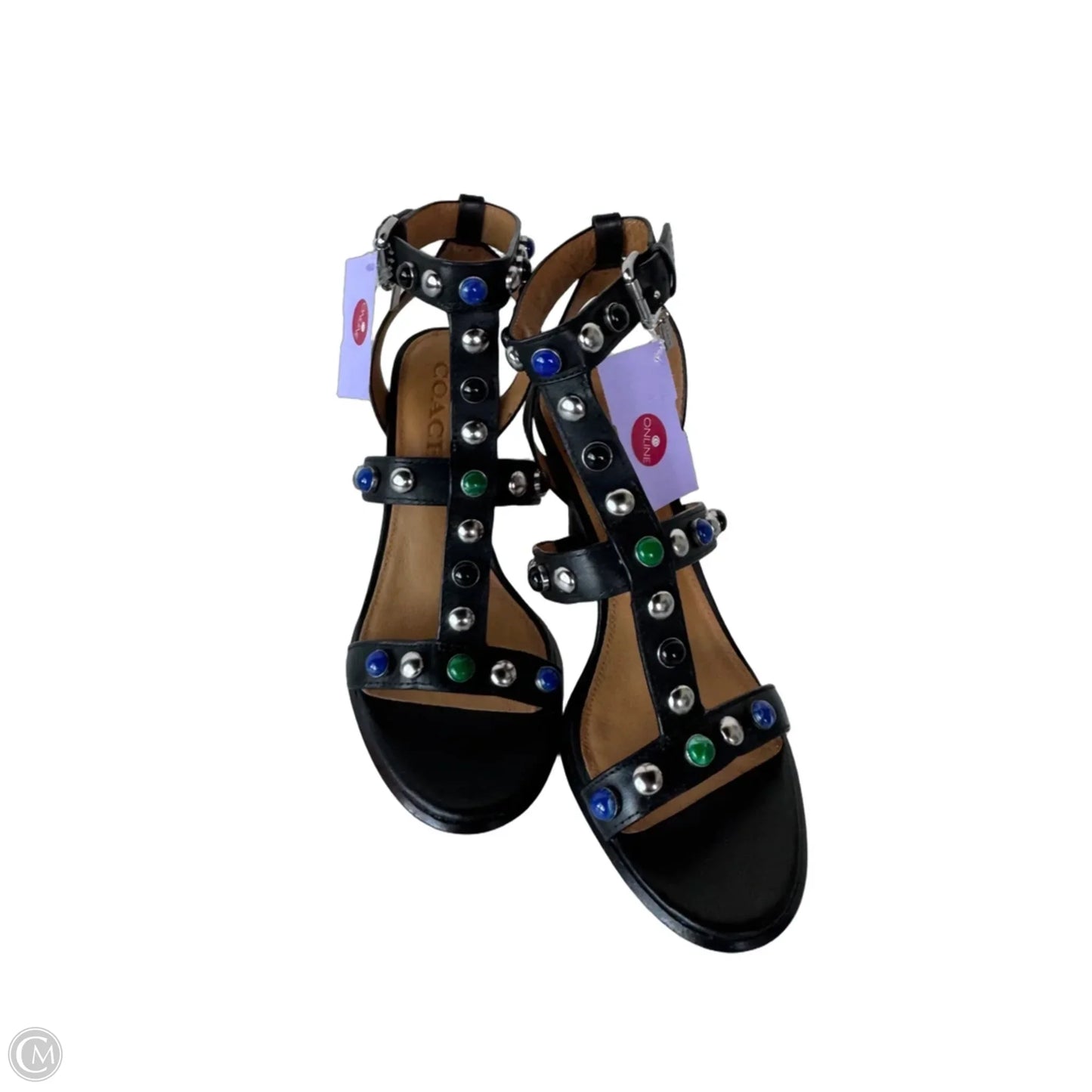 Sandals Designer By Coach In Black, Size: 6.5
