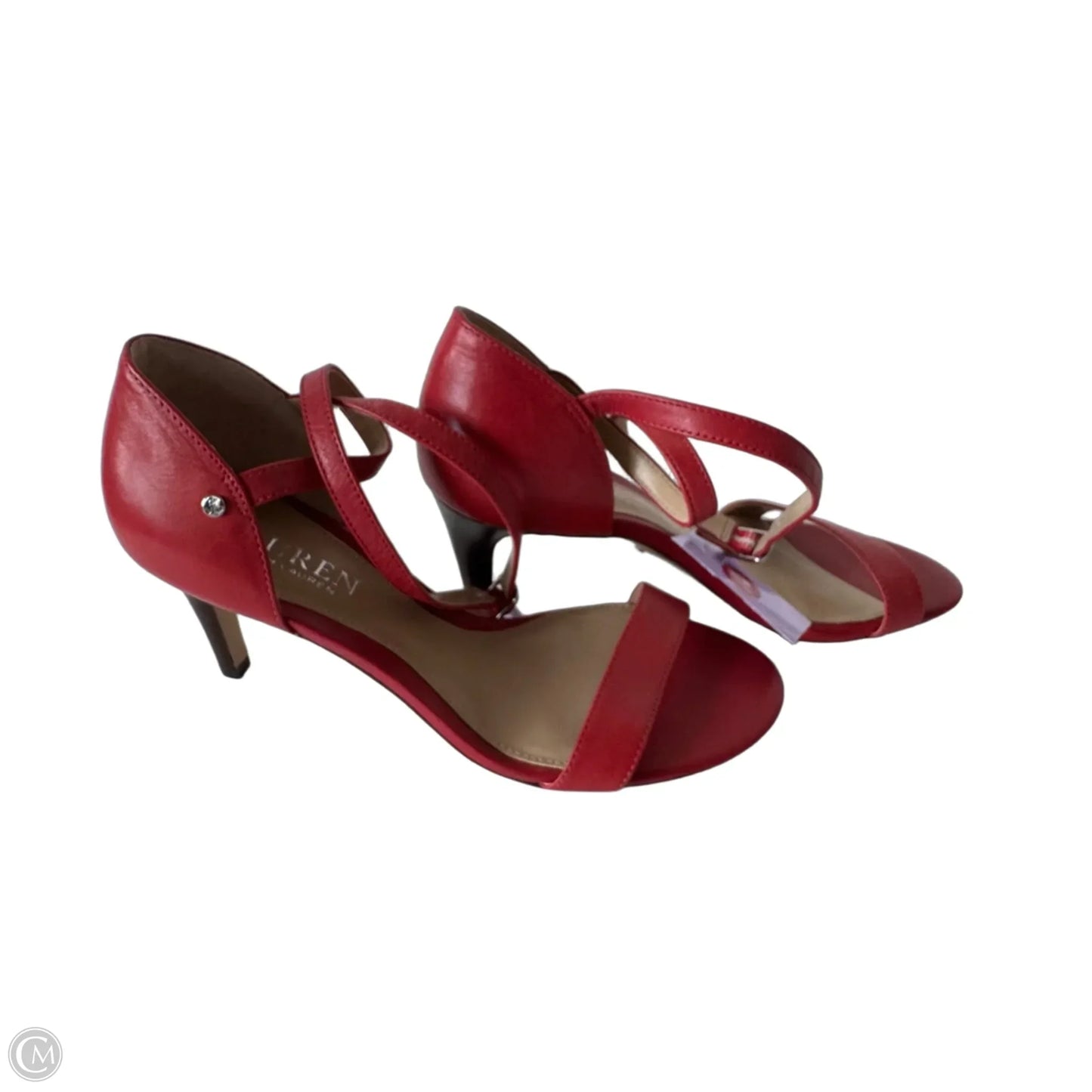 Sandals Heels Stiletto By Lauren By Ralph Lauren In Red, Size: 6