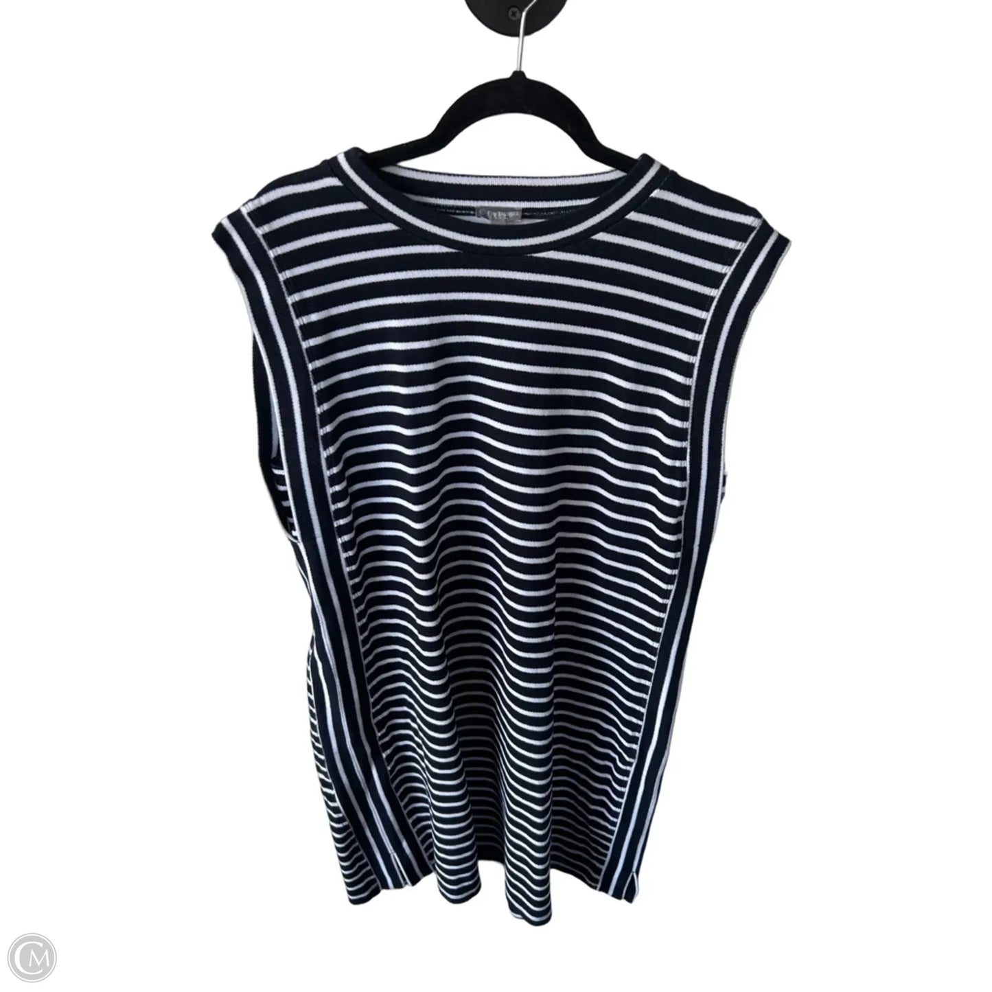 Dress Sweater By Talbots In Blue & White, Size: Xl