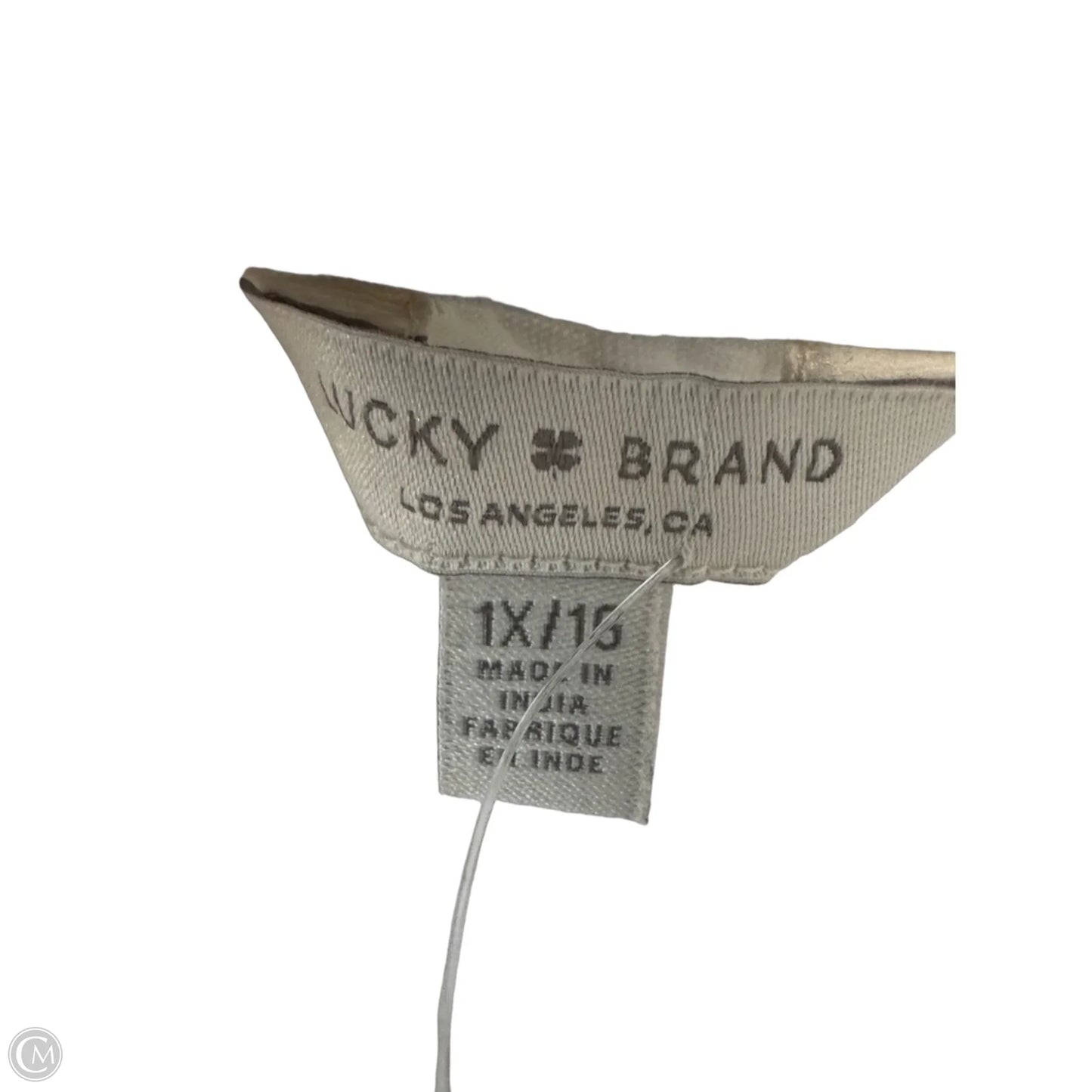 Top Sleeveless By Lucky Brand In White, Size: 1x