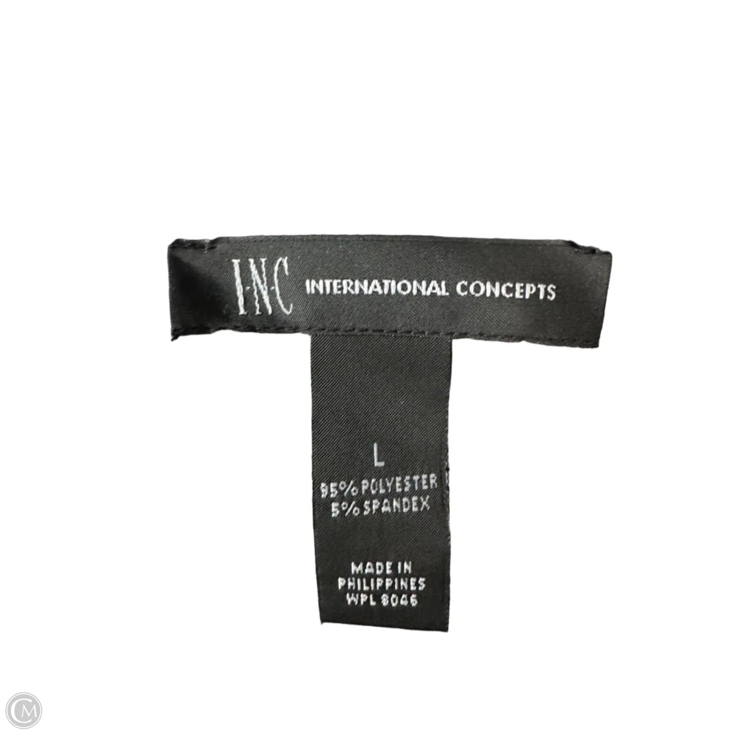 Top Long Sleeve By Inc In Black & White, Size: L