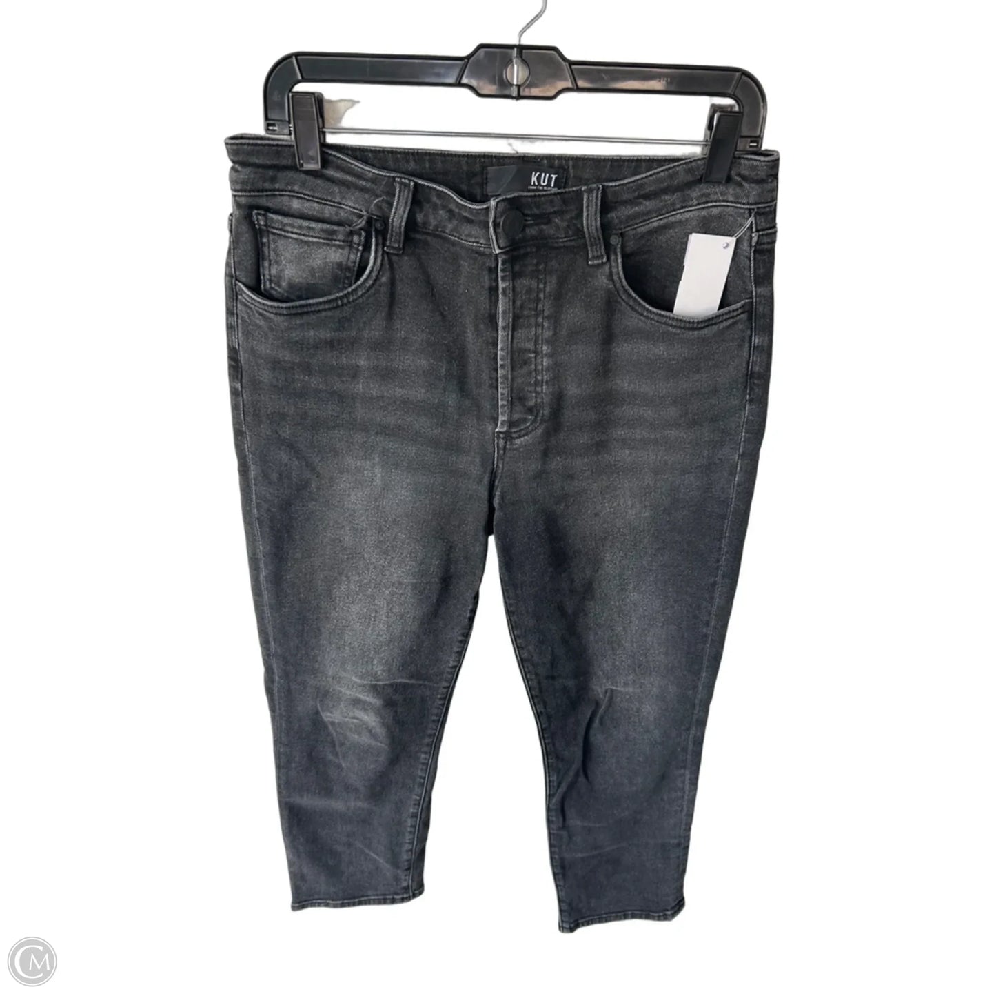 Jeans Straight By Kut In Black Denim, Size: 6