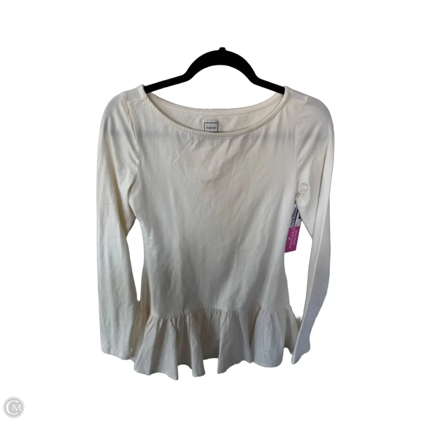 Top Long Sleeve By Maeve In Cream, Size: Xs