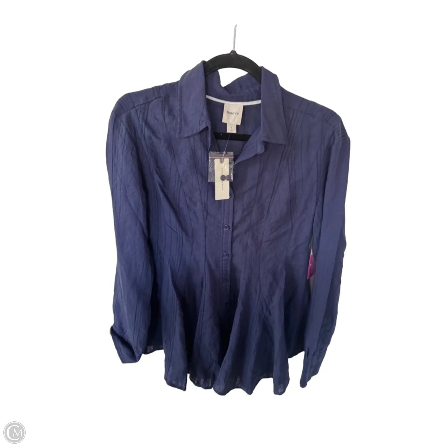 Top Long Sleeve By Maeve In Blue, Size: S