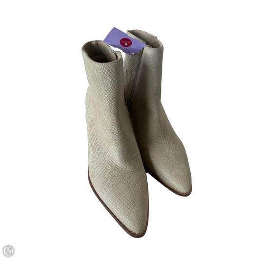 Boots Ankle Heels By Coconuts In Beige, Size: 8