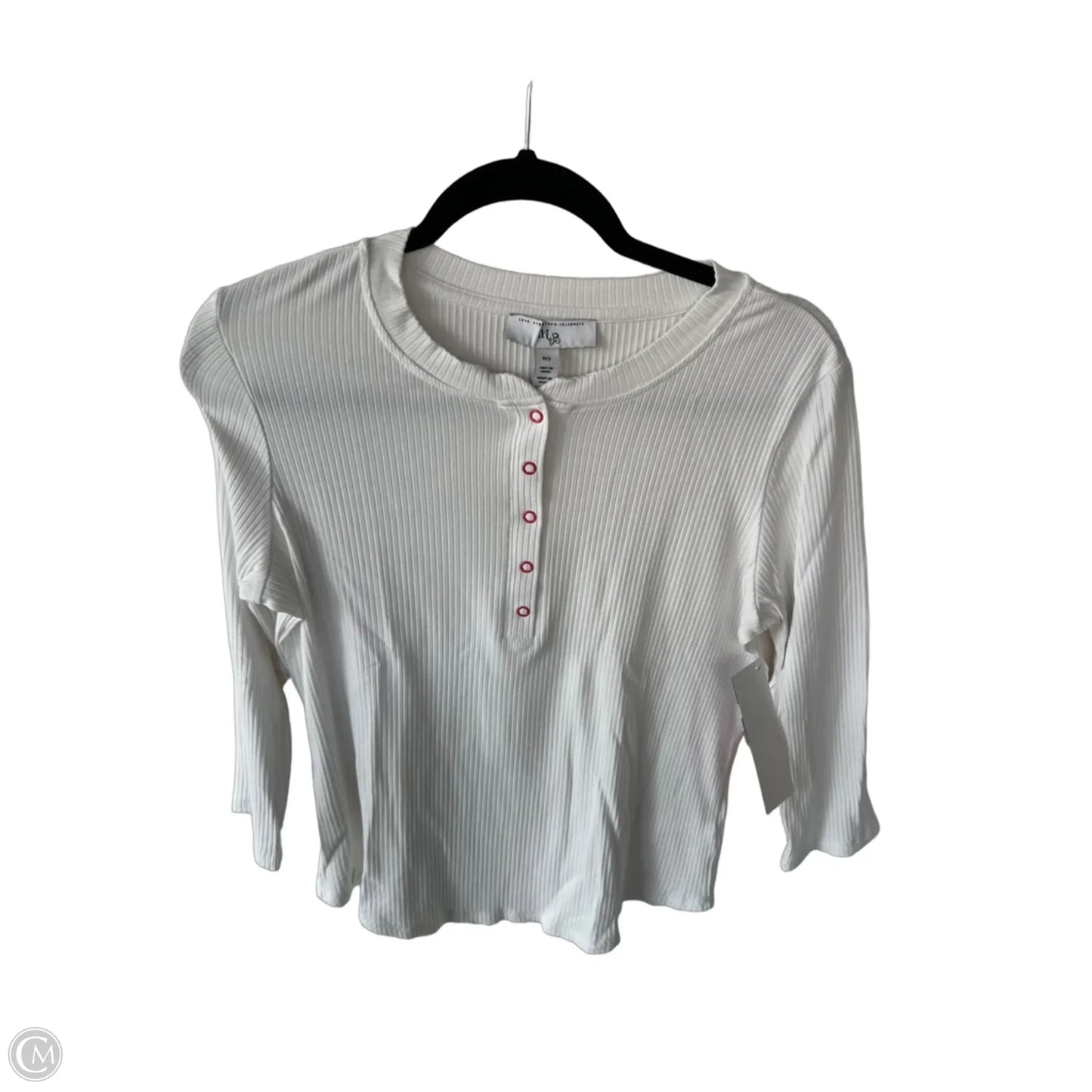 Top Long Sleeve By Cmc In White, Size: S
